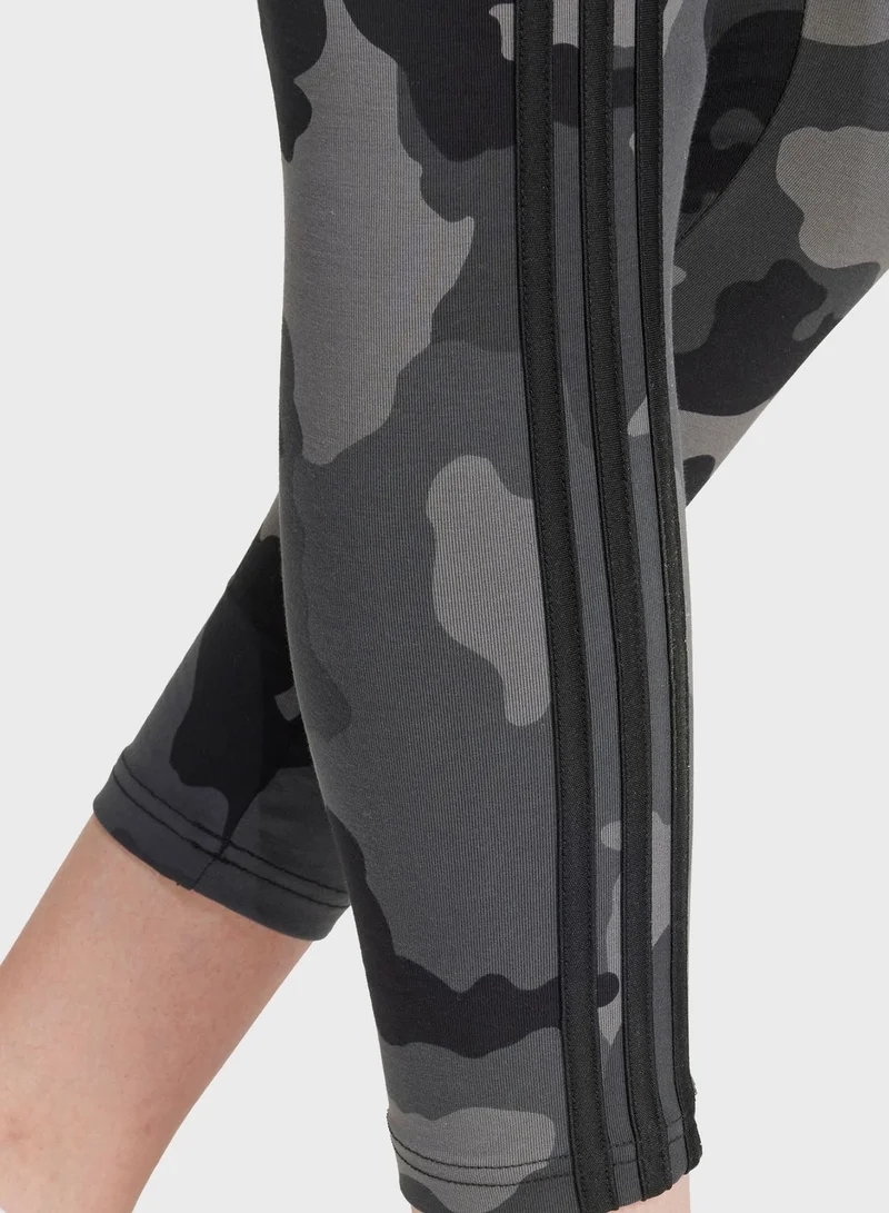Adidas 3 Stripes Camo 7/8 Leggings