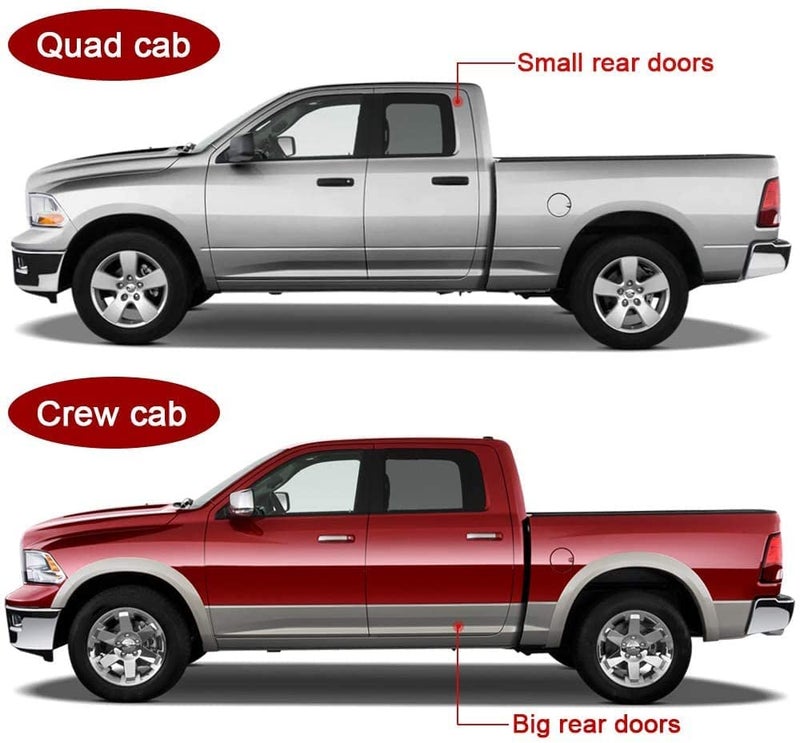 ECOTRIC Trail Armor Rocker Panel Cover Compatible with 2009-2018 Dodge Ram 1500 2500 3500 Classic Crew Cab Guard Sill Trim Replacement for 14064 - Image 4