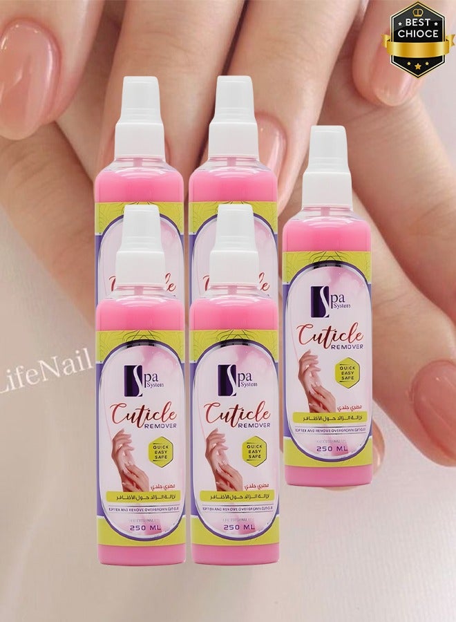 Spa System 5 Pieces Cuticle Remover Quick Easy And Safe 250ml - Image 1