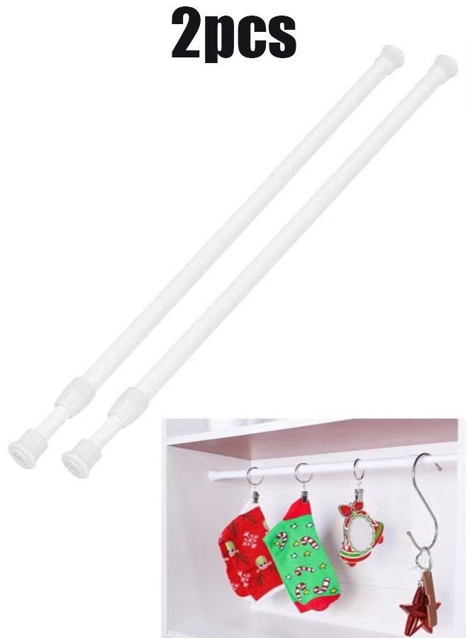 إيليلي قضيب ستارة زنبركي تلسكوبي من قطعتين أبيض 70-120 سم - Image 1