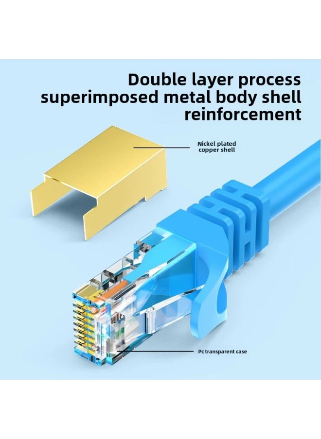 Generic Network Cable Apron Super Category 6 Super Category 5 Double Shielded Gigabit Home 10 Gigabit Computer Broadband Router Finished Network Cable-Color:Category 6 Tested Black -Line Length:1.5m  - Image 4