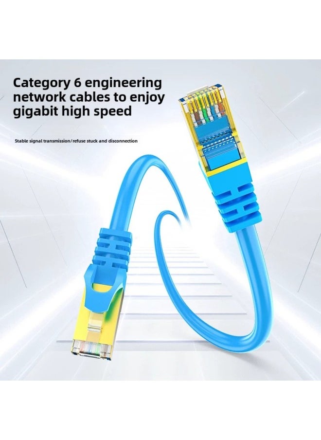 Generic Network Cable Apron Super Category 6 Super Category 5 Double Shielded Gigabit Home 10 Gigabit Computer Broadband Router Finished Network Cable-Color:Category 6 Tested Black -Line Length:1.5m  - Image 3