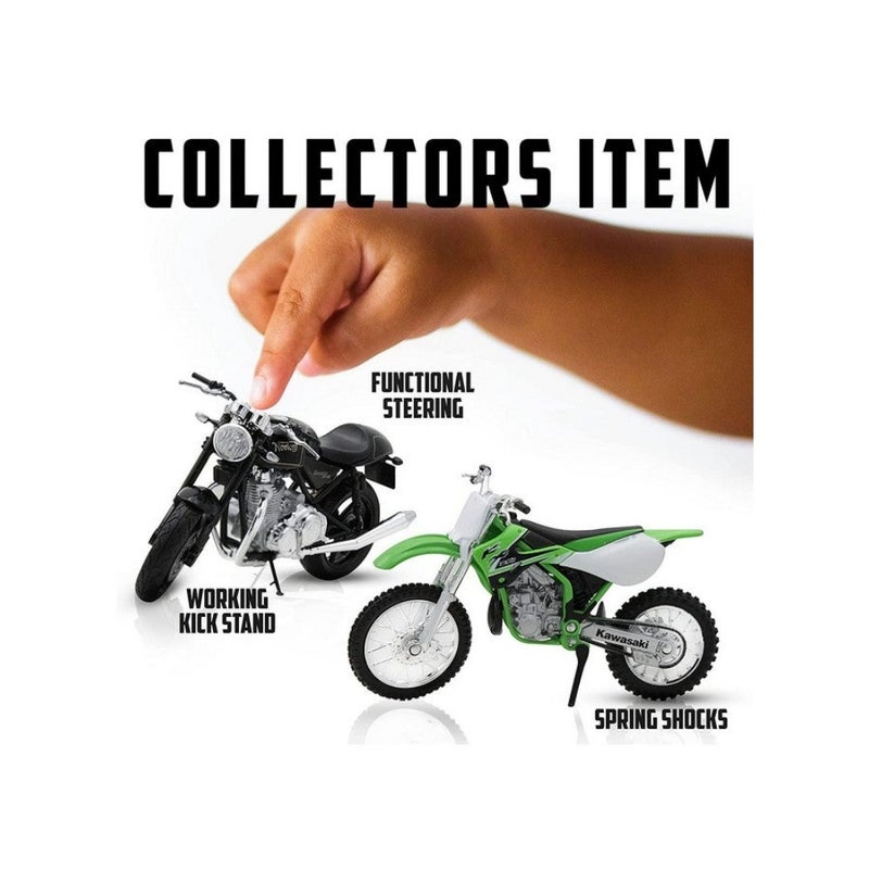 Welly Die Cast Motorcycle Green Kawasaki 2009 Ninja ZX-10R, 1:18 Scale - Image 2
