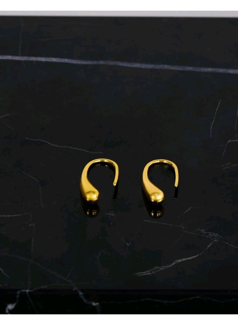 شي إن SHEIN-5pcs Elegant Water Drop Jewelry Set - Alloy Necklace, Bracelet, Earrings, Ring-Chinese Gold - Image 4