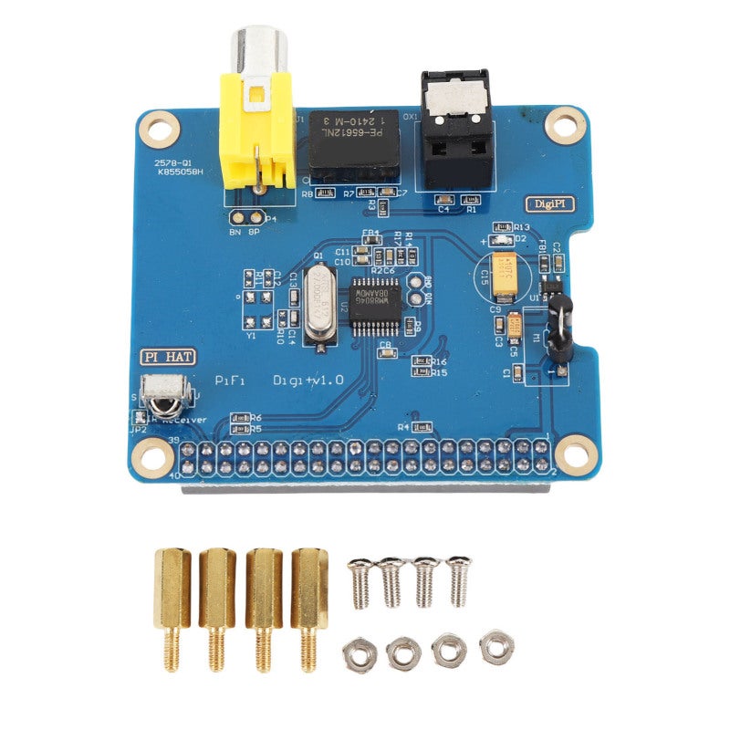Pulse I2S Sound Card Module WM8804G Chip 192kHz High Sampling Rate for Raspberry Pi - Optical S/PDIF Coaxial Output Low Noise Audio Board for Home Theater Setup - Image 1