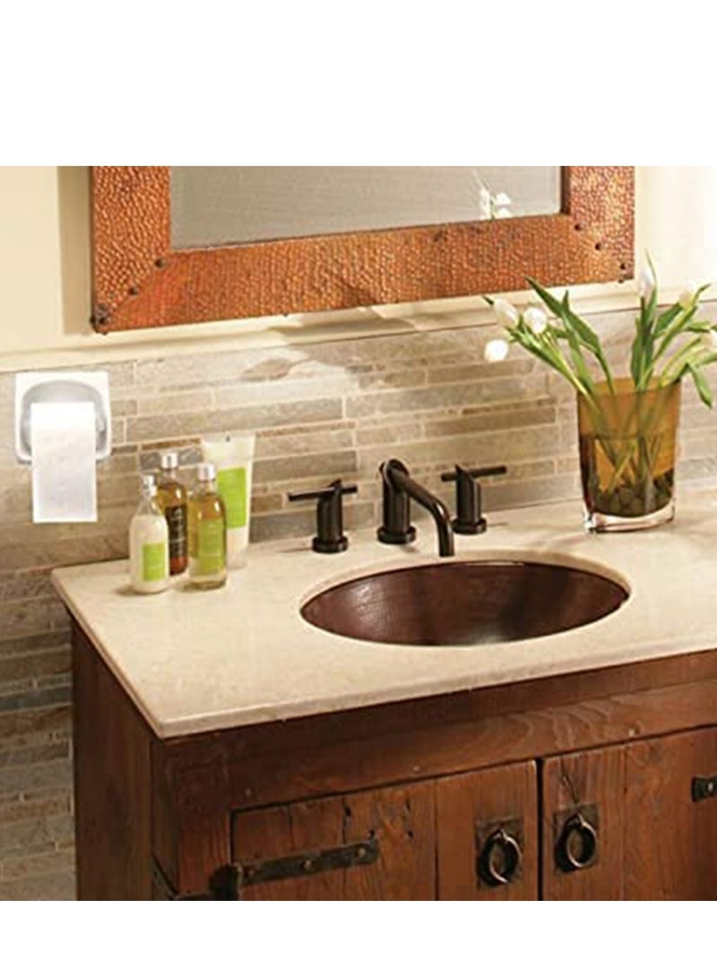 Zikra Toilet Paper Holder 2 Pack White Replacement Plastic Spring Loaded Roller, Tissue Roll Insert in Bathroom Roller Spring, Keeps Securely - Image 2