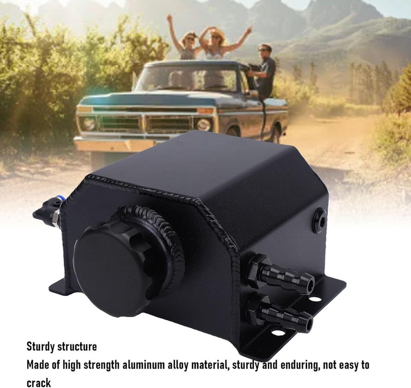 Coolant Overflow Tank, Aluminum Alloy Universal 1L Reservoir Expansion Tank with High Strength and Excellent Thermal Conductivity, for Automotive Cooling Systems Modifications - Image 4