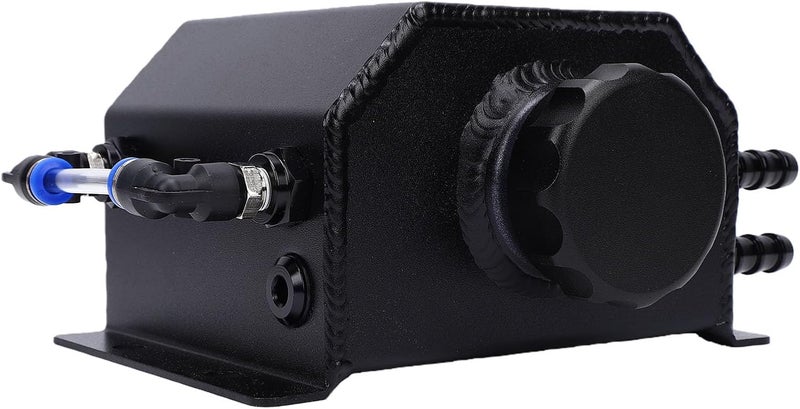 Coolant Overflow Tank, Aluminum Alloy Universal 1L Reservoir Expansion Tank with High Strength and Excellent Thermal Conductivity, for Automotive Cooling Systems Modifications - Image 1