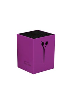 Salon Scissors Holder Hairdressing Scissors Storage Case Keeper Acylic Hairdressing Combs Clips Desktop Desk Organizer Anti-skid Scissors Storage Box Accessories for Hair Stylist(Purple)