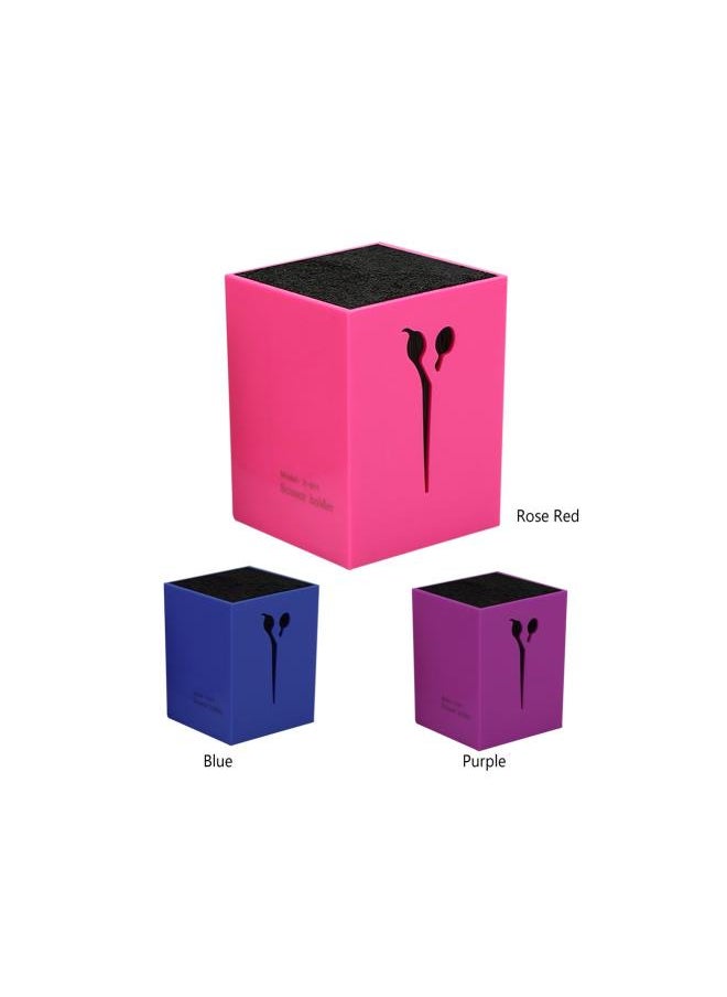 Generic - Salon Scissors Holder Hairdressing Scissors Storage Case Keeper Acylic Hairdressing Combs Clips Desktop Desk Organizer Anti-skid Scissors Storage Box Accessories for Hair Stylist(Purple) - Image 1