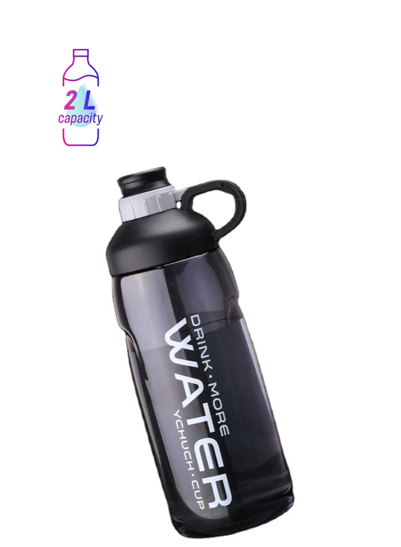 بريمو بلس زجاجة مياه بسعة كبيرة للأماكن الخارجية أسود - Image 1