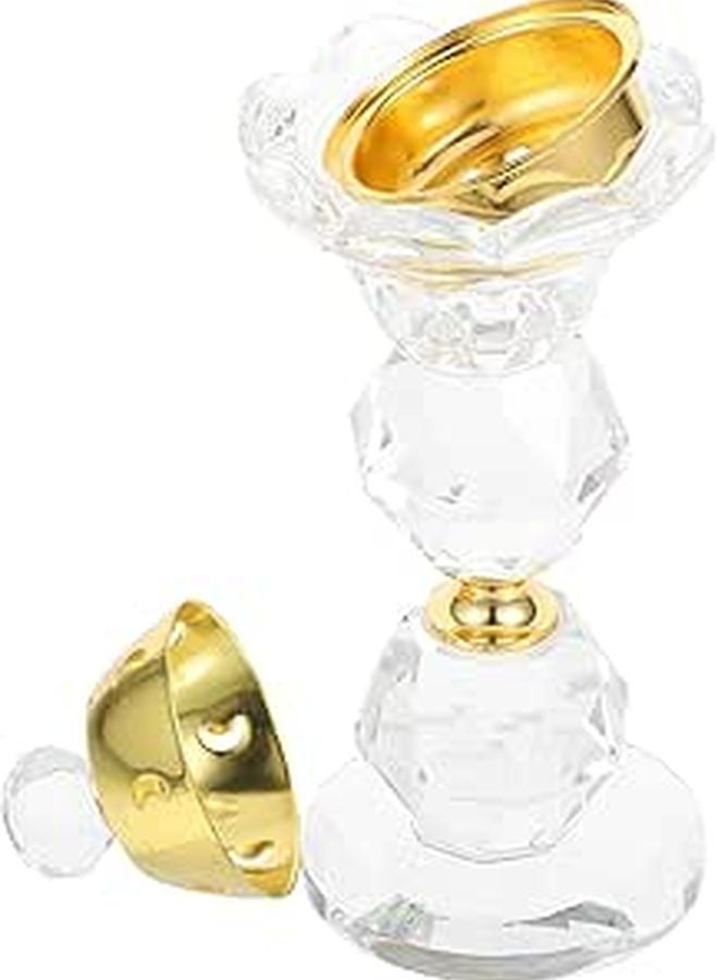 Vintage Crystal Incense Burner 6x16cm Desktop Censer Arab Style Home Fragrance - Image 1