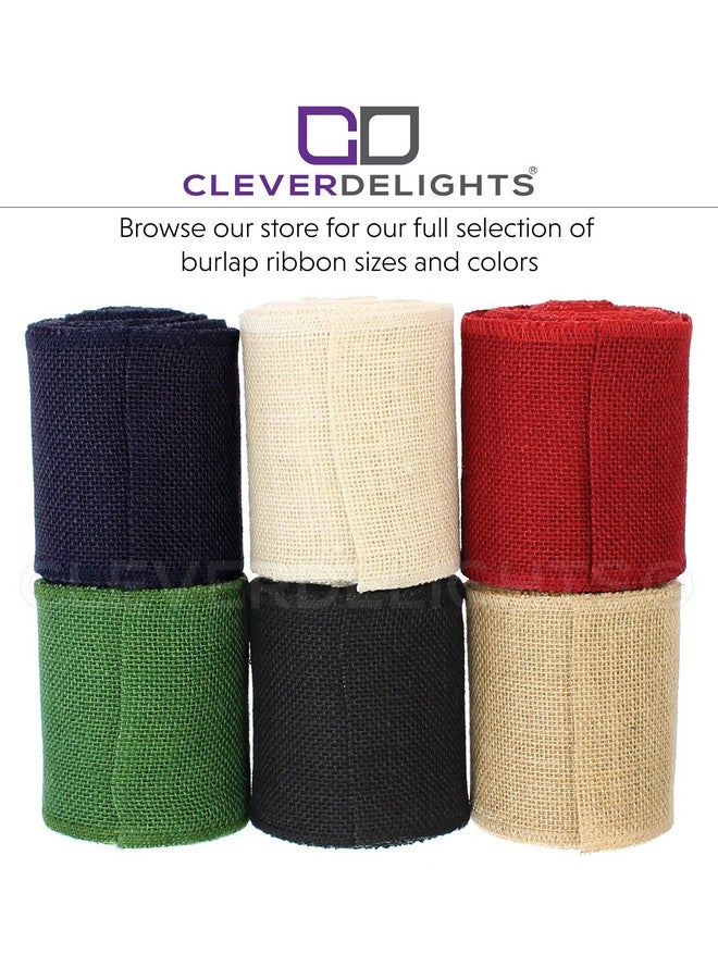 CleverDelights 4" Black Burlap Ribbon Finished Edge 10 Yards Jute Burlap Fabric - Image 5
