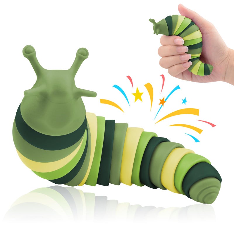 Cevioce Sensory Slug Fidget ToysMini Fidget Slug Toys for Adults Kids Party Favors1Pc Cute Autism Sensory Toys for Autistic ChildrenToddler Toys Age 3 Easter Basket Stuffer for Kids - Image 2