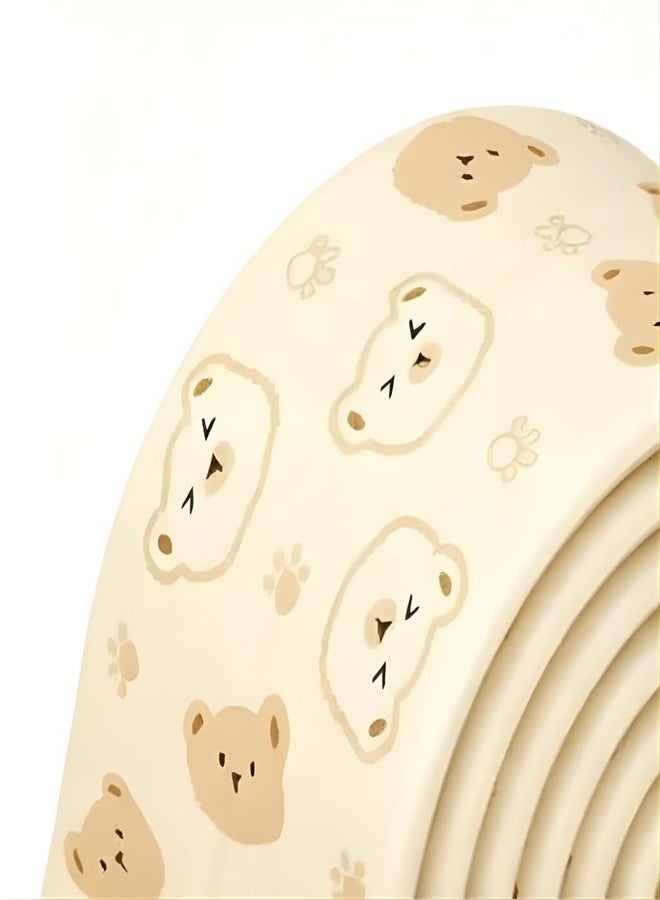 Agabani Baby Safety Corner Guard & Edge Protector Roll Cute Bear Print Soft Cushion Foam Edge Bumper Strip for Table Childproof Protection Tape Flexible Non-Toxic Easy Install (Cream) - Image 3
