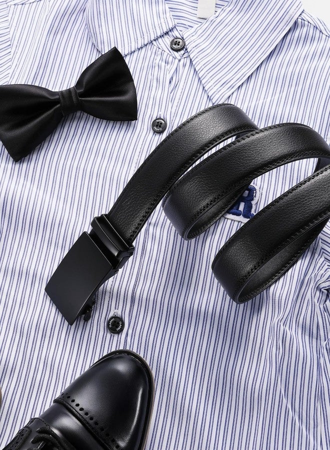 تشاورين حزام أولاد من تشاورين مزود بسقاطة، حزام ملابس أطفال بإبزيم قابل للضغط، حزام جلدي قابل للتعديل للزي المدرسي والسراويل الرسمية - Image 2