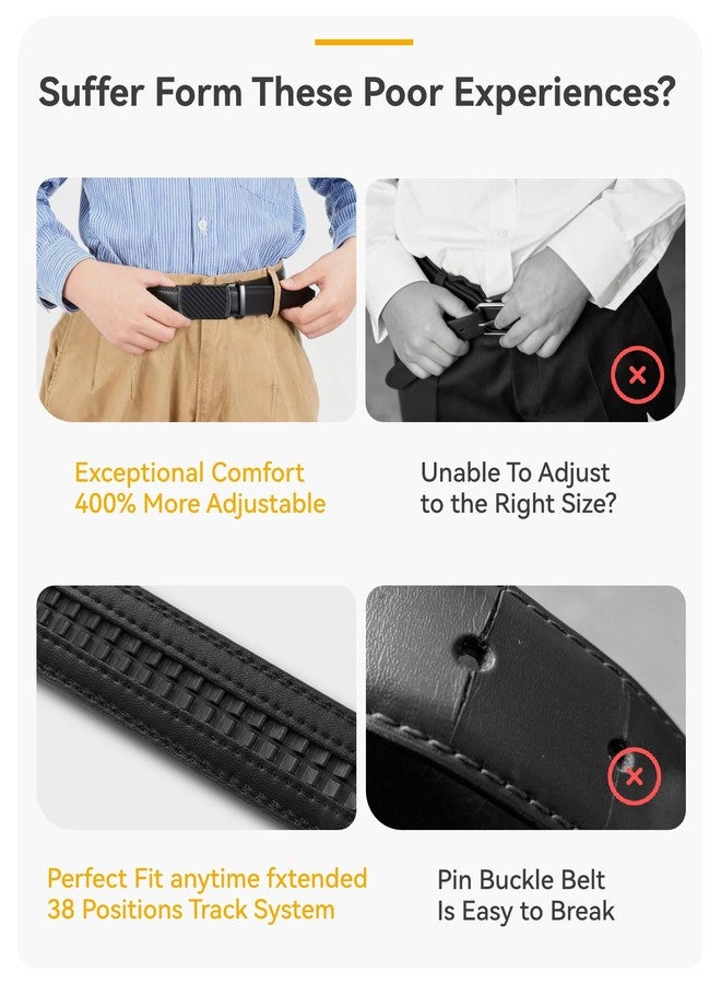 تشاورين حزام أولاد من تشاورين مزود بسقاطة، حزام ملابس أطفال بإبزيم قابل للضغط، حزام جلدي قابل للتعديل للزي المدرسي والسراويل الرسمية - Image 5