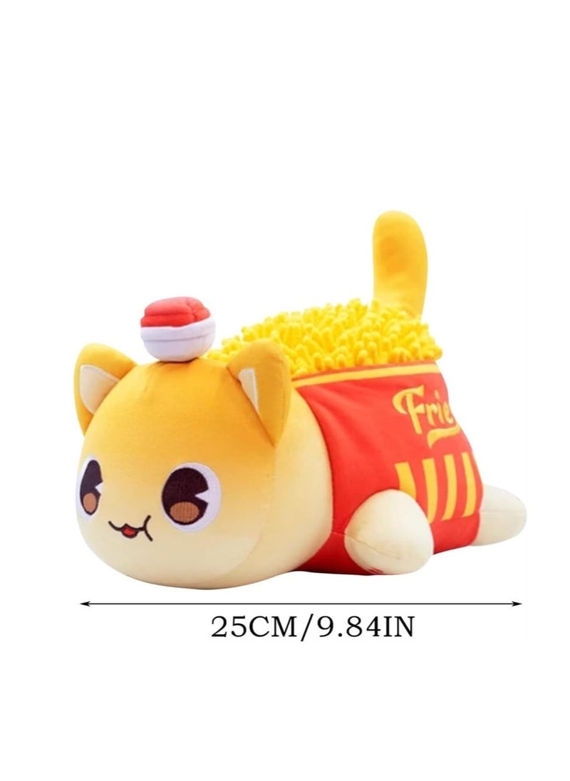 Y&D Cat Plush Toy, Cute Cat Figure Stuffed Animals, Cartoon Cat Soft Cat Plush Toy, Great Gift for Kids Friends and Sisters (French Fries Cat)  - Image 2