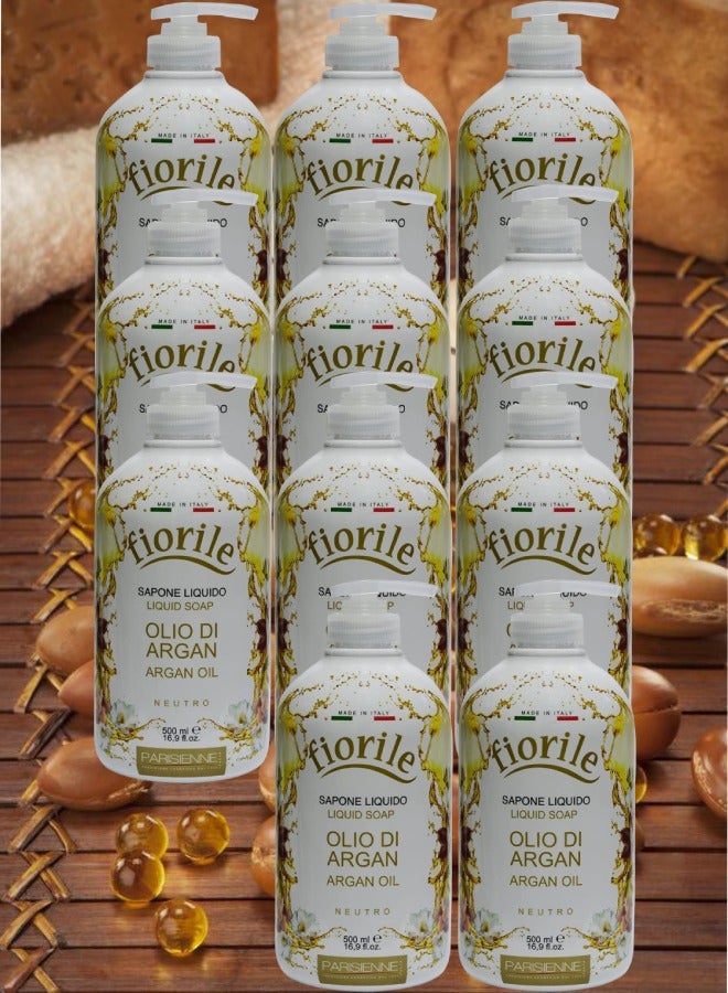 11 Pieces Fiorile Liquid Soap Argan Oil 500ml