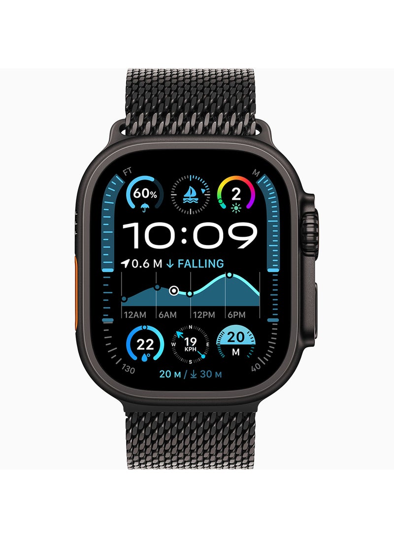 ابل  ساعة Ultra 2 (2024) GPS + Cellular 49 مم هيكل من التيتانيوم الأسود مع - Image 2