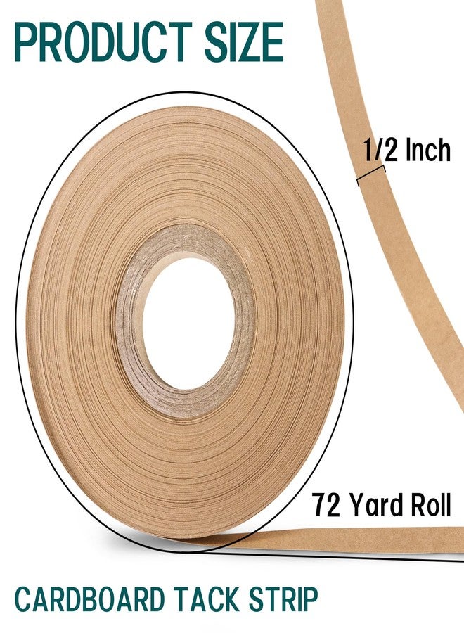 UCandy 1/2" Upholstery Tack Strip, 72 Yards Longer Upholstery Cardboard Tacking Strip, Hard Upholstery Sofa Making Strips for Furniture Sofa Chair & Couch Edges Repair - Image 2