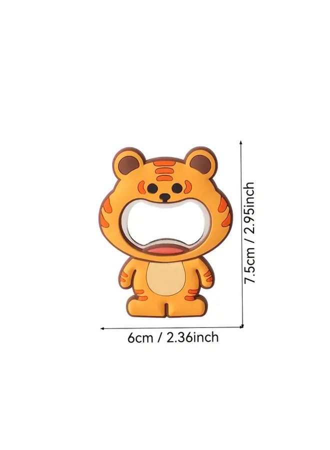 Hippo 2 In 1 Magnetic Bottle Opener Fridge Magnet Cute Animal Design Stainless Steel - Image 3