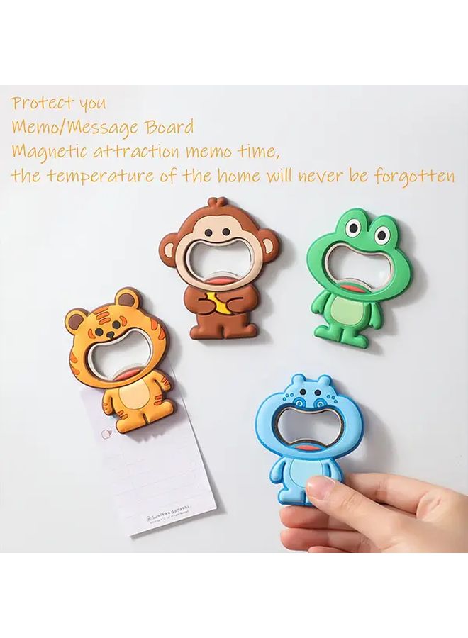 Hippo 2 In 1 Magnetic Bottle Opener Fridge Magnet Cute Animal Design Stainless Steel - Image 4