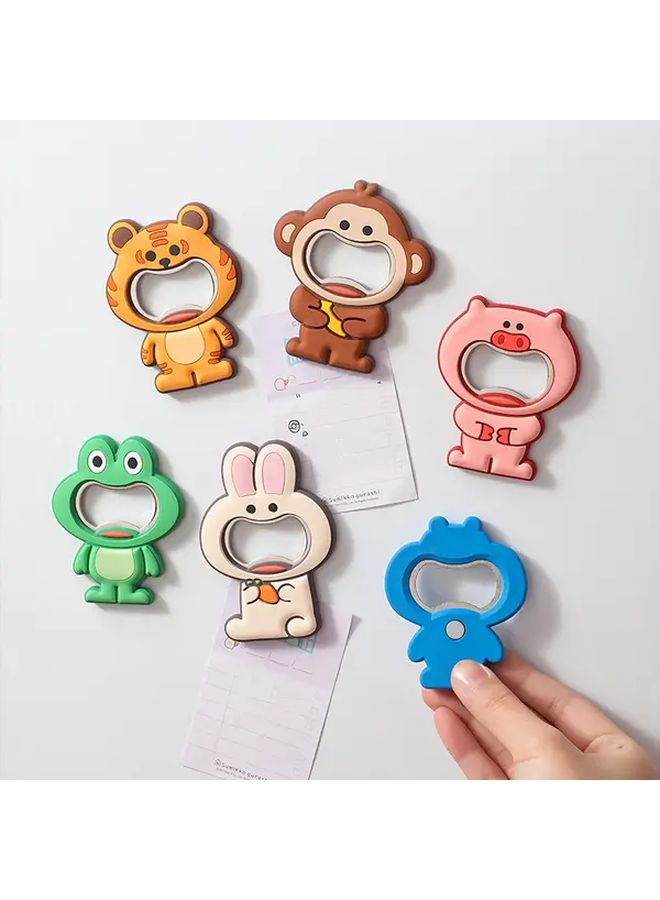 Hippo 2 In 1 Magnetic Bottle Opener Fridge Magnet Cute Animal Design Stainless Steel - Image 5