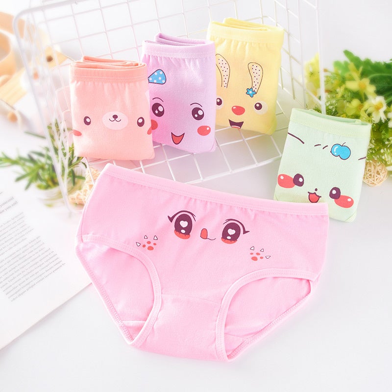 Bombe Cool Girls Underwear Spool Cotton Childrens Briefs Womens Big Kids Girls Briefs Shorts 3-5-7 Years Old BH098 mixed colors 