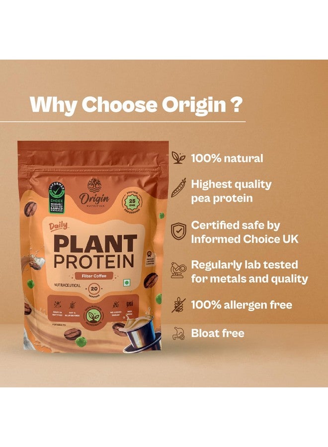 ORIGIN NUTRITION مسحوق بروتين نباتي طبيعي 100% من أوريجن نوتريشن (عزل بروتين البازلاء الأوروبية وبروتين بذور اليقطين) بنكهة قهوة فلتر سهلة الهضم مع 25 جرام من البروتين النباتي، 810 جرام - Image 4