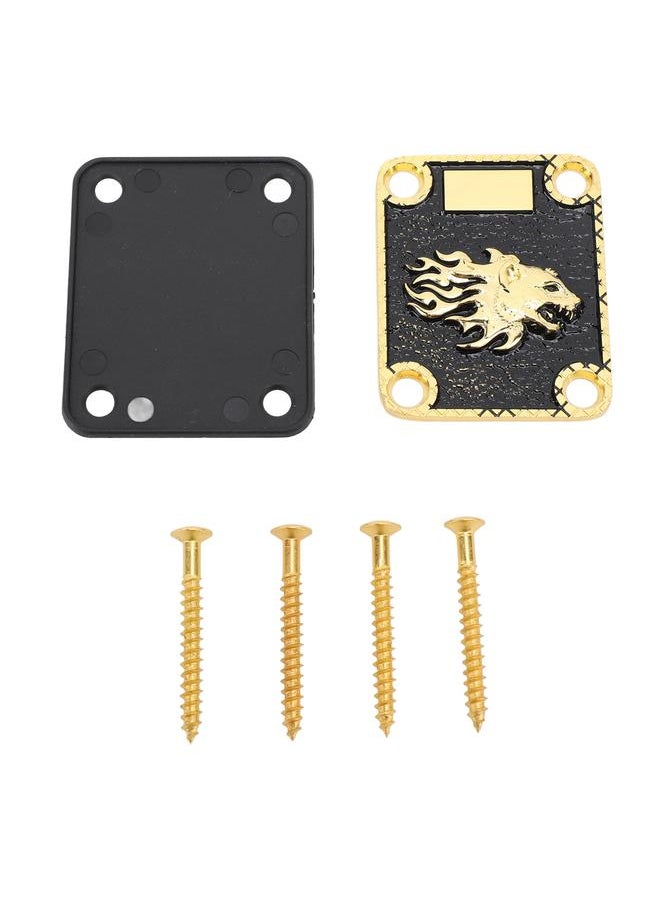 Thoraya - Electric Guitar Neck Plate 4 Holes Zinc Alloy Protective Guitar Neck Board Replacement GV121 - Image 1