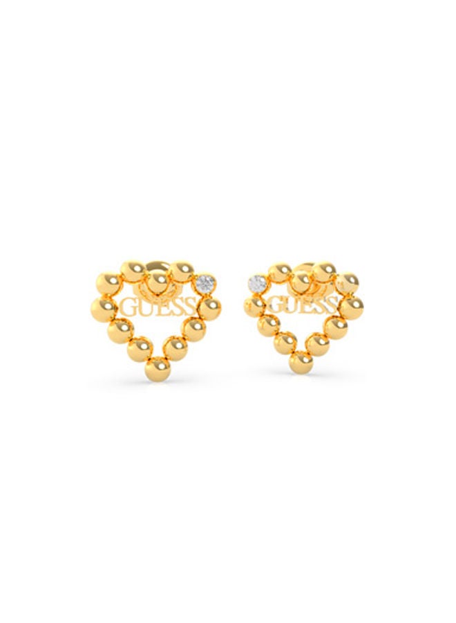 GUESS Gold Heart Bubbles Earring