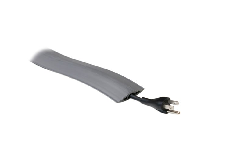 Wiremold Floor Cord Management Kit Corduct Cord Protector Wire Organizer and Hider Rubber Cable Cover and Concealer Gray 15 Feet CDG15