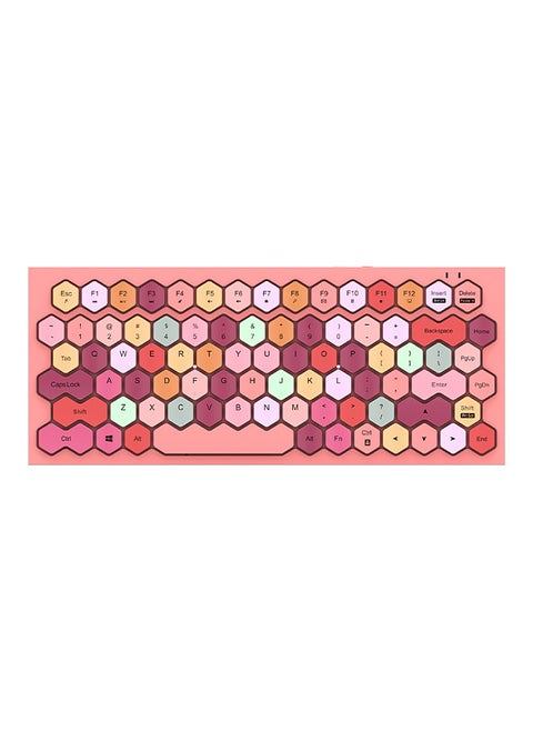 Mofii Phoneix Wireless BT Keyboard Mixed Color 83 Key Mini Portable Girls Keyboard for Phone/Tablet/Laptop Pink