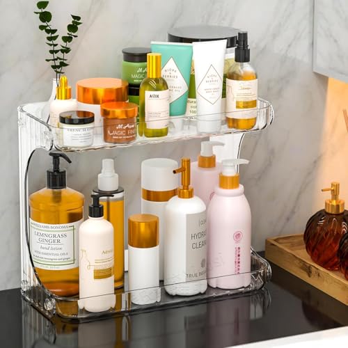 Ketumal 2-Tier Bathroom Counter Organizer,Multi-Purpose Makeup Organizer Countertop, Acrylic Cosmetic Skincare Shelf Beauty Perfume Stand for Bathroom Vanity Dresser Organizers, Kitchen Spice Rack - Image 4