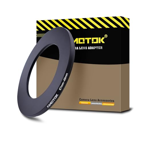 AMOTOK 67mm Lens to 49mm Camera Lens Adapter,67mm-49mm Filter Step-Down Ring,Compatible All 49mm Filter Accessory.Made from CNC Machined - Image 1