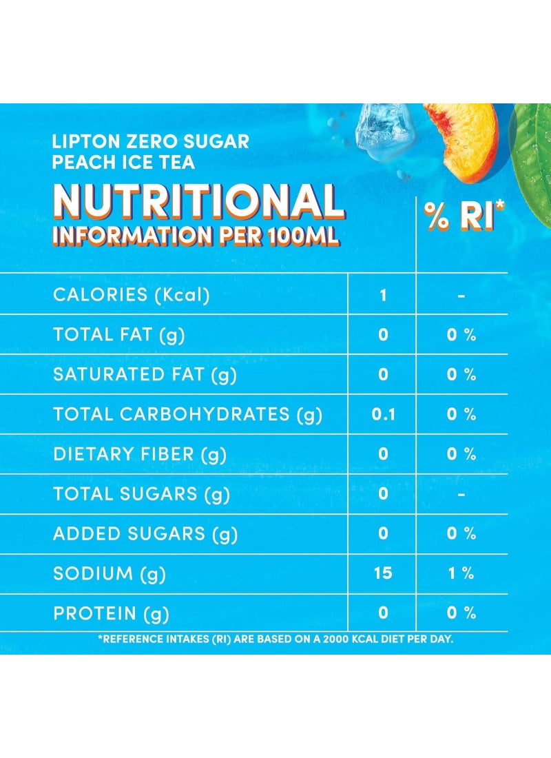 ليبتون شاي مثلج خوخ زيرو 6x240مل - Image 2