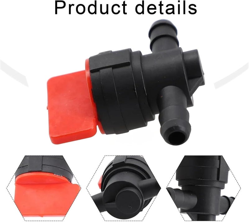 Snowblower Fuel Shut Off Valve 12 Pcs 8mm Switch Valve Lawnmower Fuel Motorcycle Supply On Off Tap Petrol for 1/4 Inch ID Pipe Moto Fuel Connector - Image 4