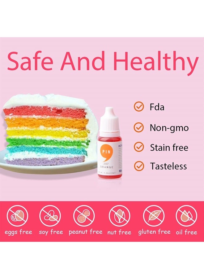 JIUPIN Food Coloring-12 Color Vibrant Cake Food Coloring Set for Baking,Decorating,Fondant and Cooking-Upgraded Liquid Concentrated Icing Food Color Dye for Slime Making. - Image 3