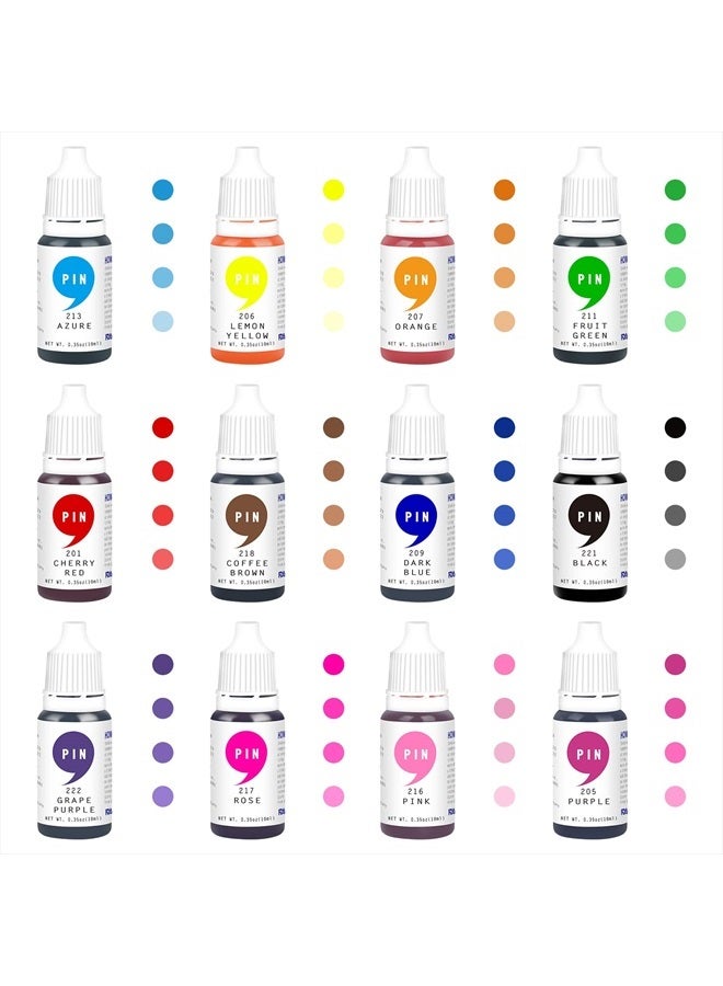 JIUPIN Food Coloring-12 Color Vibrant Cake Food Coloring Set for Baking,Decorating,Fondant and Cooking-Upgraded Liquid Concentrated Icing Food Color Dye for Slime Making. - Image 2