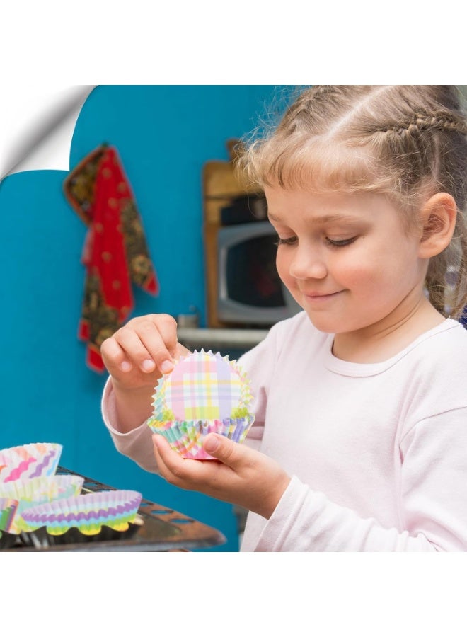 هابي هوم 600 قطعة بطانات كب كيك صغيرة للخبز، بطانات مافن ملونة، امنة غذائيا ومقاومة للدهون، اكواب خبز - الوان متنوعة زاهية لاكواب الحلوى وكرات الكيك - Image 3