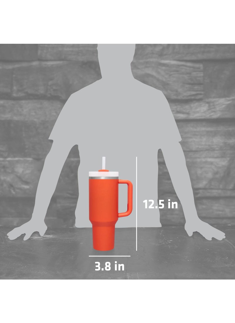 Quencher H2.0 FlowState Stainless Steel Vacuum Mug with Lid and Straw for Water, Iced Tea or Coffee, Smoothies and More