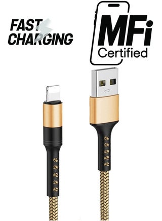 Nylon fast charging cable iPhone Cable, 3A lighting charger cable, Compatible with iPhone13 /iPhone13 mini/iPhone 13 Pro/iPhone13 Pro Max (Yellow, 1.2M) - pzsku/ZA05FBC2F7620780435C5Z/45/_/1738266786/01c4199a-685a-4dd2-b18b-047af0b48b37