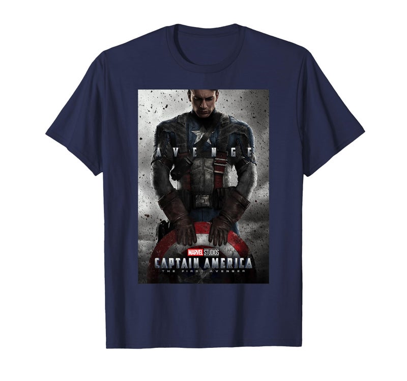 Marvel Studios Captain America Movie Poster T-Shirt