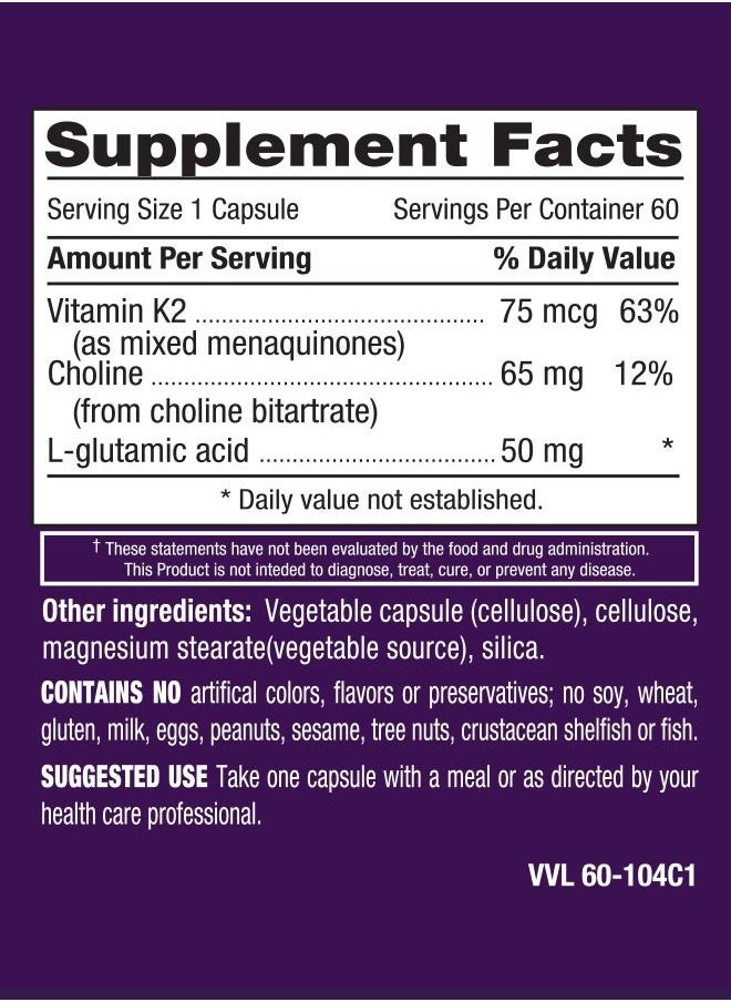 iRemedies iRemedies iK2 Vitamin – Vitamin K2 Supplement for Bone and Cardiovascular Health – 75mcg – 60 Capsules  - Image 3