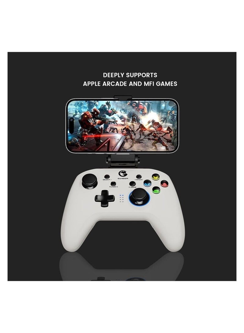 جيم سير وحدة تحكم الألعاب اللاسلكية T4 Pro لنظام التشغيل Windows 7 8 10 أجهزة الكمبيوتر/آيفون/أندرويد/سويتش (أبيض) - Image 5