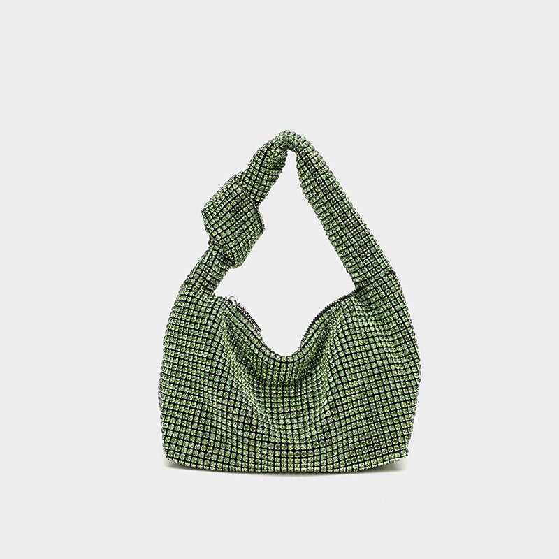 Selling Full Diamond-Encrusted Women'S Bucket Bag With A-Grade Rhinestones, Evening Bag, Chain Bag, Handbag, Shoulder Bag With Twist Knot - Image 3