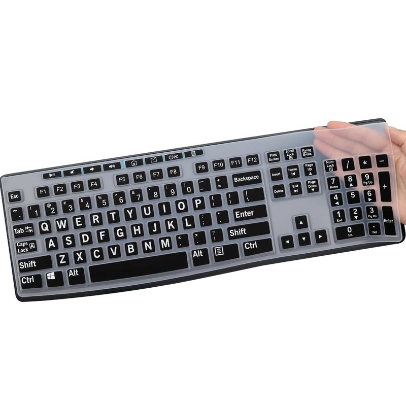 MUBUY-GOL Keyboard Cover for Logitech MK295 MK275 MK270 Wireless Keyboard Cover, Logitech K200 K260 K270 MK200 MK260 K270 K275 K295 Keyboard Skin Protector-Colorful - Image 1