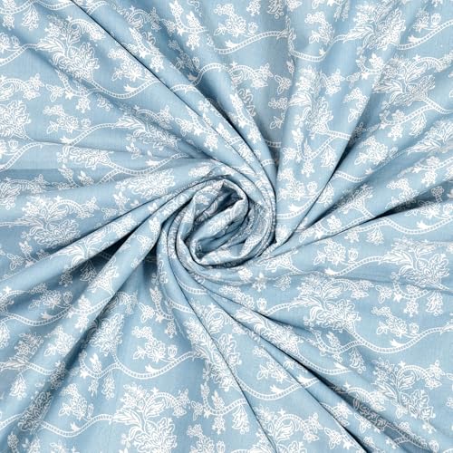 DE CAMA Cotton Double Bed Dohar | Hand Block Printed Summer AC Blanket (90 x 100 Inch)| Mulmul Fabric 150 GSM | Soft & Lightweight Comforter for All Seasons | Reversible Design - Big Block Tree - Image 5