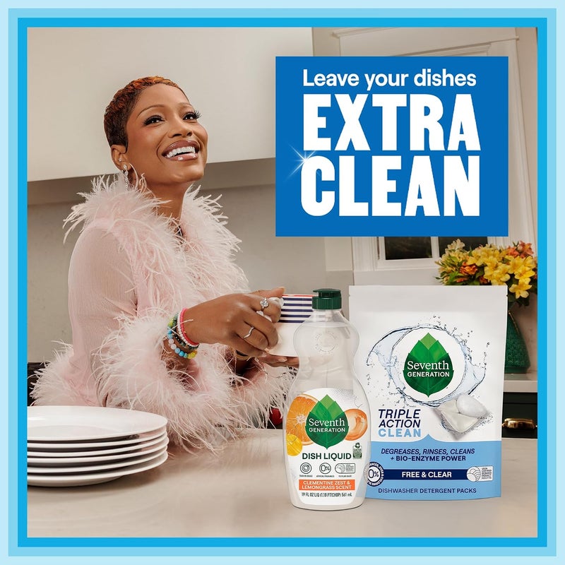 Seventh Generation Hand Dish Wash Refill, Free & Clear, 3 Pack (50 oz each) - Image 3